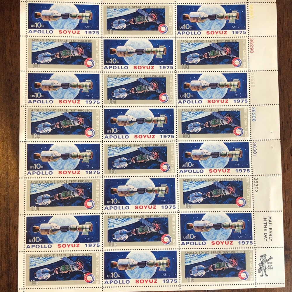 1975 Apollo Soyuz US Postage Stamps